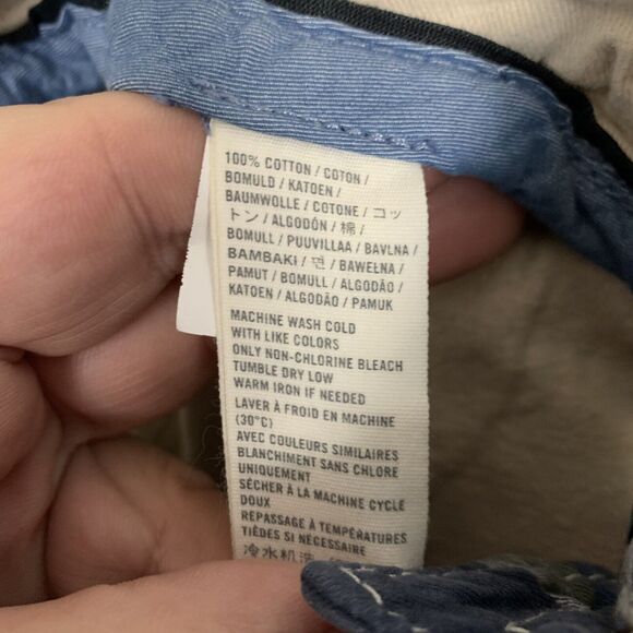 Abercrombie & Fitch Plaid Shorts Heavy Cotton Button Fly Blue Size 28 NEW - Picture 4 of 7